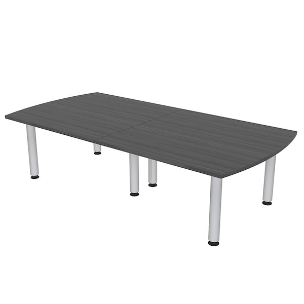 45 in W, 96 in L, 29 in H, Engineered Wood Top, Grey